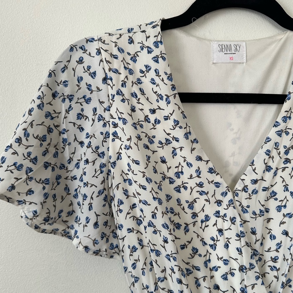Floral Wrap Midi Dress